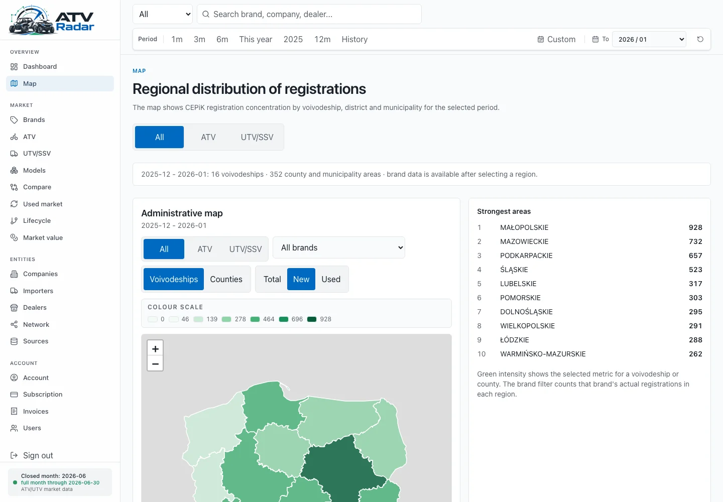 Module view: Demand map